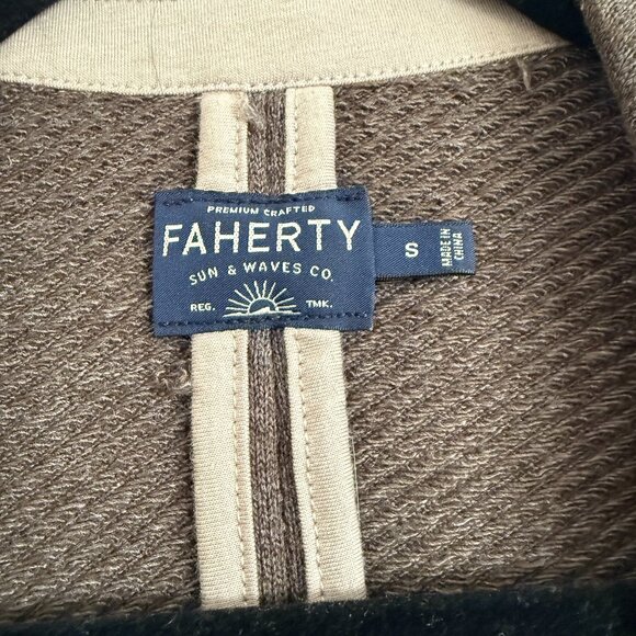 Faherty Inlet Cotton Blend Knit Blazer Deep Brown-Size S - Picture 4 of 5